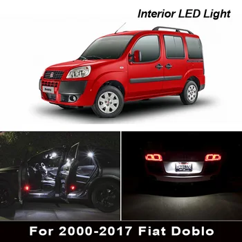 

7pcs Nice Error Free LED lamp Interior lights kit For 2000-2017 Fiat Doblo Map Dome Trunk bulb