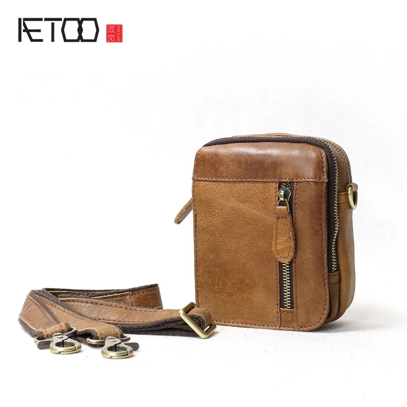 

BJYL Leather Shoulder Bag Casual Messenger Bag Mini Bags Men's Kids Small summer Men's Bag