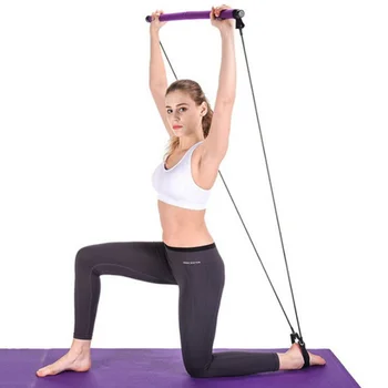 

W Pilates Bar Lightweight Resistance Band And Toning Bar Home Gym Trainer Portable Pilates Total Body Fitness Yoga Stretch Stick