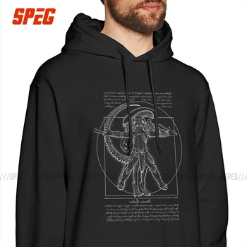 

Vitruvian Hunters Negative Alien Covenant Hoodie Man Leisure Pullovers Alien vs Predator 100% Cotton Winter Sweatshirt