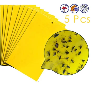 

20pcs Strong Flies Traps Bug Board Sticky Catch Aphid Insect Killer Pest Control White Fly Thrip Glue Sticker