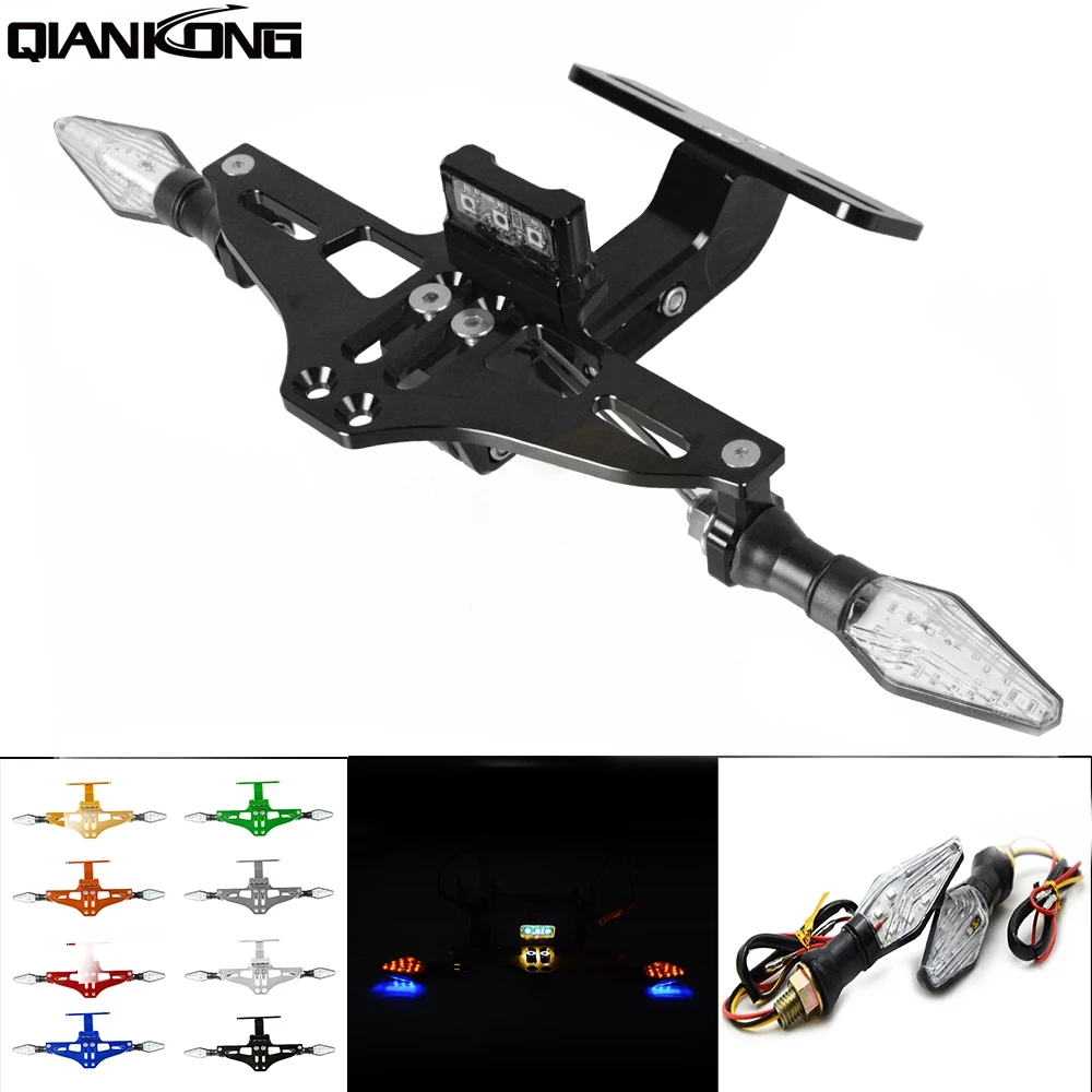 Moto Angolo Numero License Plate Frame Per Ducati Multistrada 821 1100S 1000 1200 Hypermotard 796 1100 Evo 821 Diavel