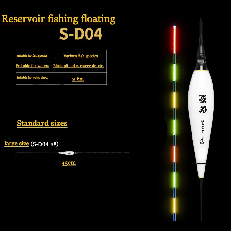 LINNHUE Рыбалка плавающий Дрифт нанометр электронный высокой яркости ночник плавающий супер длительная Рыбалка Аксессуары - Цвет: S-D04-L