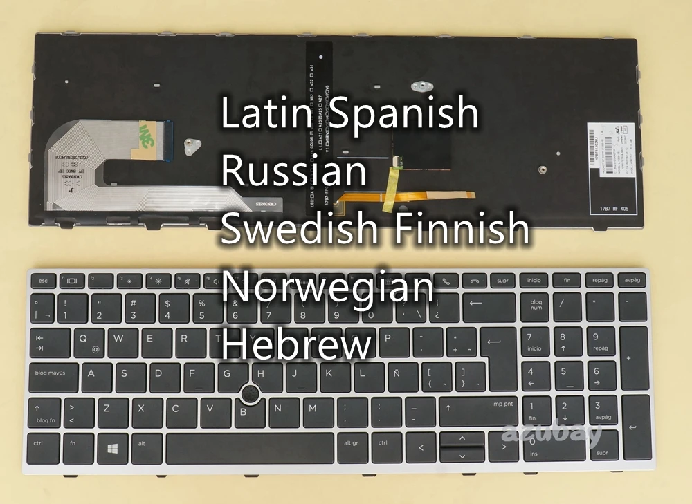 Teclado para Computador Laptop la sp ru sd fi nw hb para hp Hpm17b7 L17970-l29477-l11999-l17vertical-l14366-l13000-b71 251 161 Bb1 091