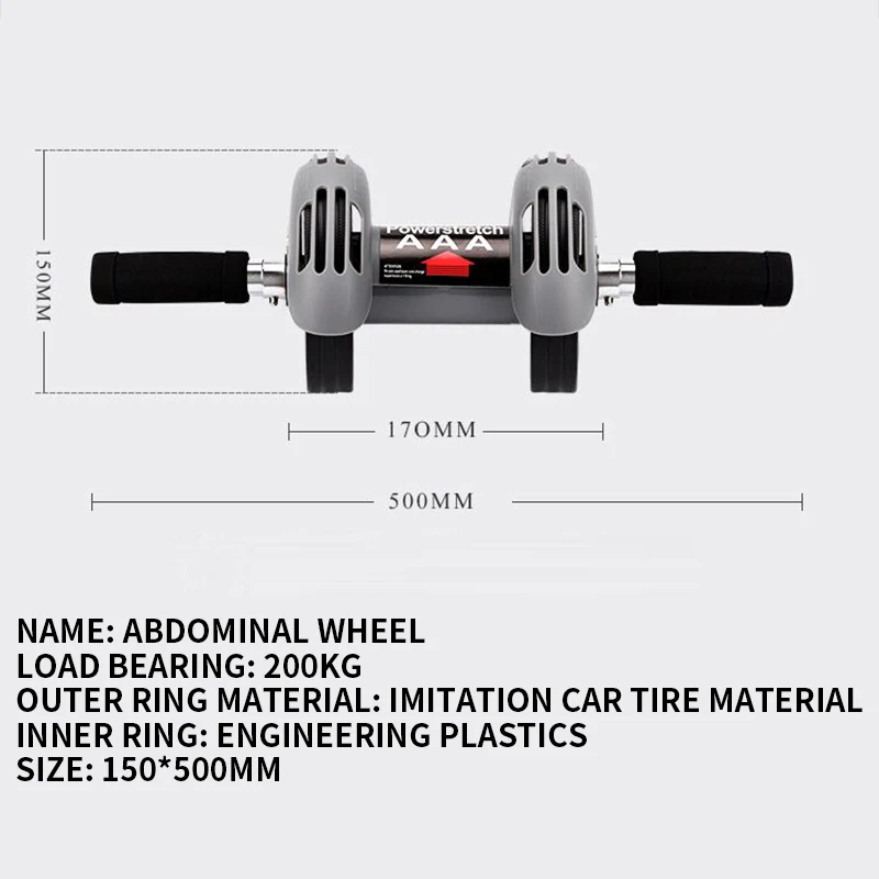 New Fitness Men And Women Home Weight Loss Big Anti-skid Abdominal Muscles Belly Abdomnal Wheel_voghion.com