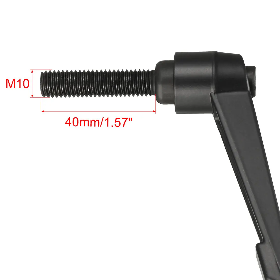 uxcell M10 x 40mm Thread Push Button Ratchet Level Adjustable Handle Male Stud