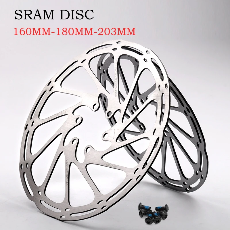 MTB Bike Rotor 160mm/180mm/203mm Disc Brake Rotors 6 Bolts Fit Shimano/SRAM/AVID 