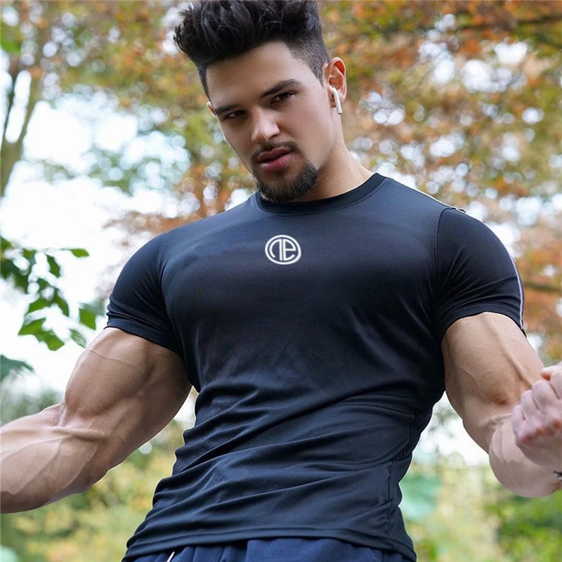 Bodybuilding & Fitness Men’s Compression Quick Dry T Shirt - Men's ...