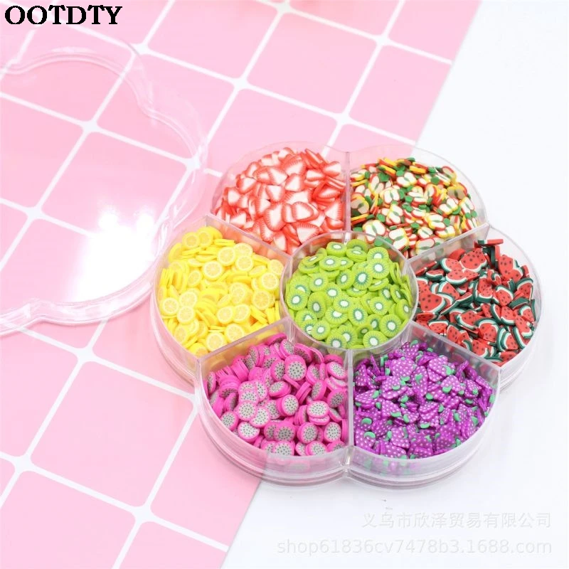 Ассорти фруктовые ломтики 90 г Fimo колеса-поставки слаймов/Slime аксессуары/Slime добавить ins/Полимерная глина/дизайн ногтей производитель комплектов для детей