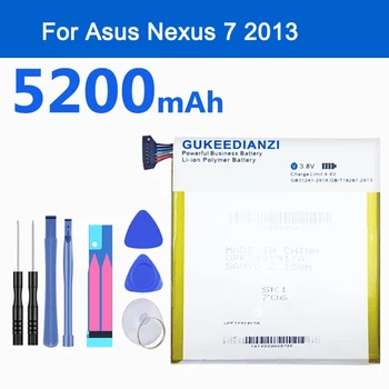 

C11P1303 100% New 5200mAh Li-ion Battery For Asus Google Nexus 7 ii 2 2nd Gen 2013 Version ME571 ME57K ME57KL K009 K008