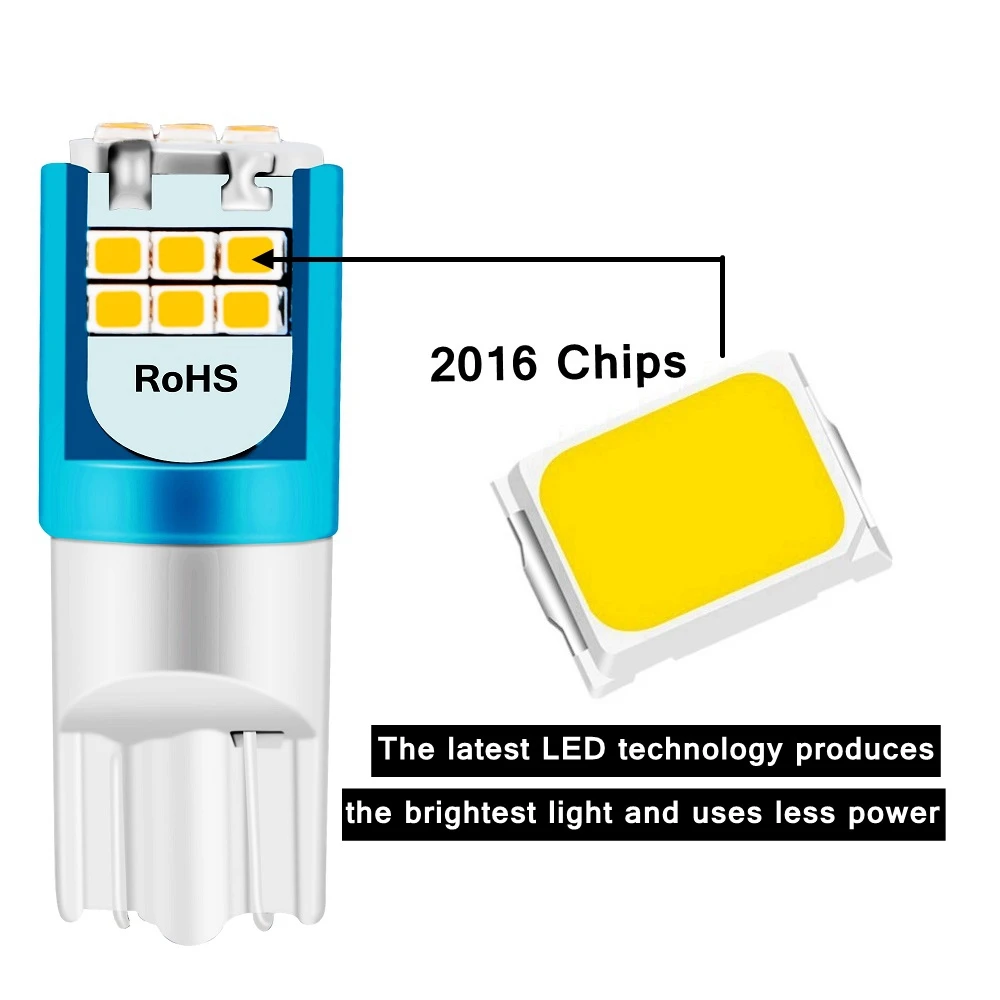 ǰ  Ʈ LED ڵ   2 , T10 W5W WY5W, ڵ   ̵ , ׸,    12V