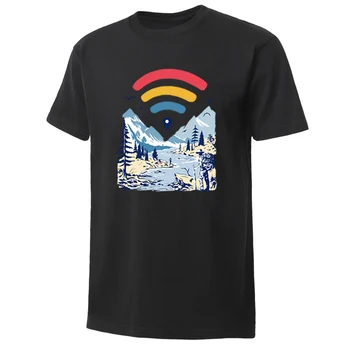

Internet Explore Funny Wifi Mens T-Shirt Hip Hop Streetwear Summer Hot Loose Fit Tees Tops Cotton Short Sleeve Fashion Men Shirt