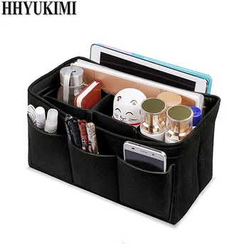 

Womens Makeup Organizer Felt Cloth Insert Bag for handbag Multifunctional Cosmetic Bags Makeup Bag Fit Speedy Neverfull