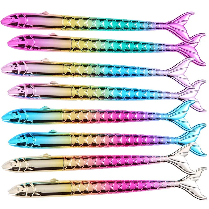 

Gel Pens 0.5Mm Black Ink Novelty Mermaid Design Writing Pen Plastic Creative Ball Pens for Office School Children Gift Stationer