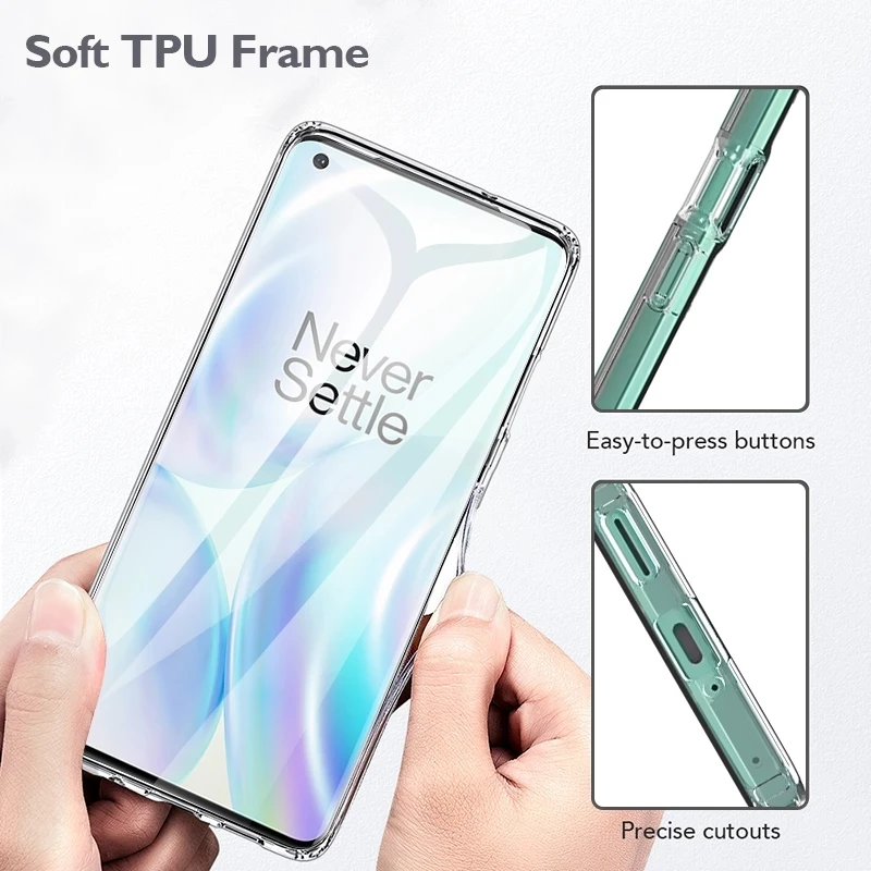 Luxury Transparent Phone Case For OPPO Oneplus 7 6T 8 9 Pro Shockproof Silicone TPU Cover For Oneplus 7T 6 Pro 8 Soft Back Cases 3