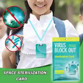 

Air Purification Sterilization Card Disinfection Portable Neck Hanging Lanyard Protection Card Home Office Outdoor Antibacterial