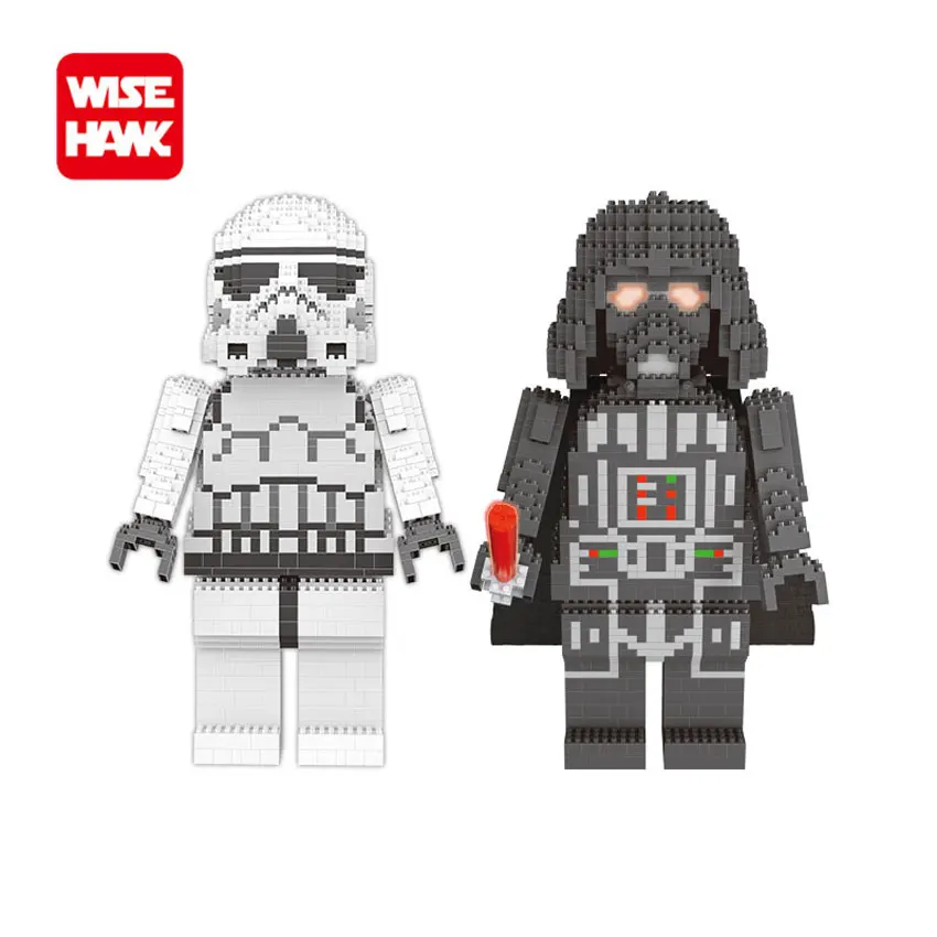 

WiseHawk Plastic Blocks Assembled Model Big Size Darth Vader Action Figures Building Bricks Educational Toys For Kid Mini