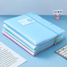 

1PC A3 Display Book 40 Pages Transparent Insert Folder Document Storage Bag for Bank Campus File Office Workplace Student