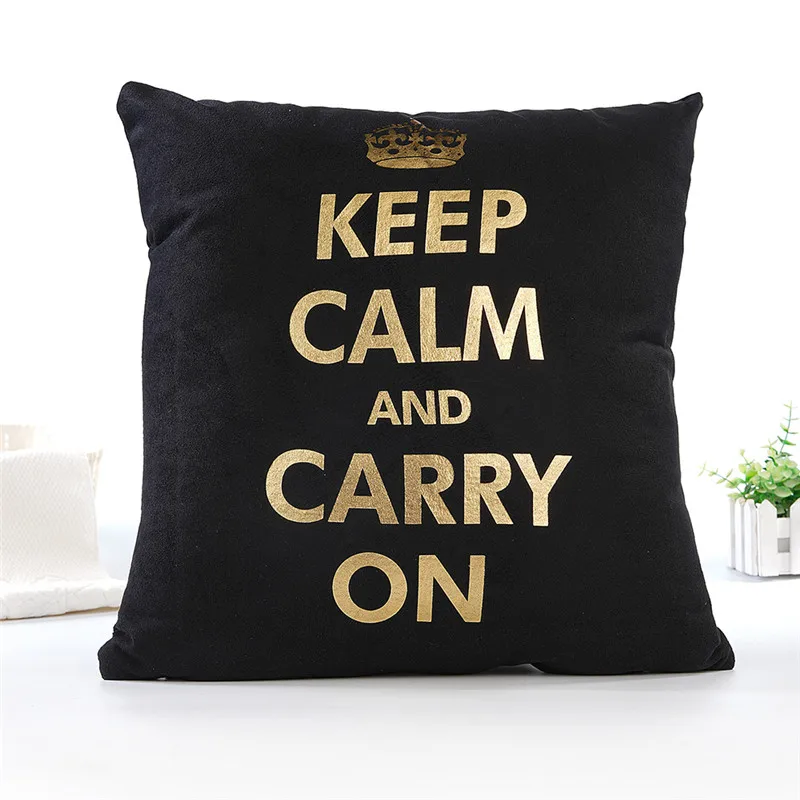 PC07856 Fuwatacchi Christmas Cushion Cover Black Gold Foil Merry Christmas Pillow Cover Deer Leaf for Home Chair Sofa Decorative Pillows - Цвет: PC07856