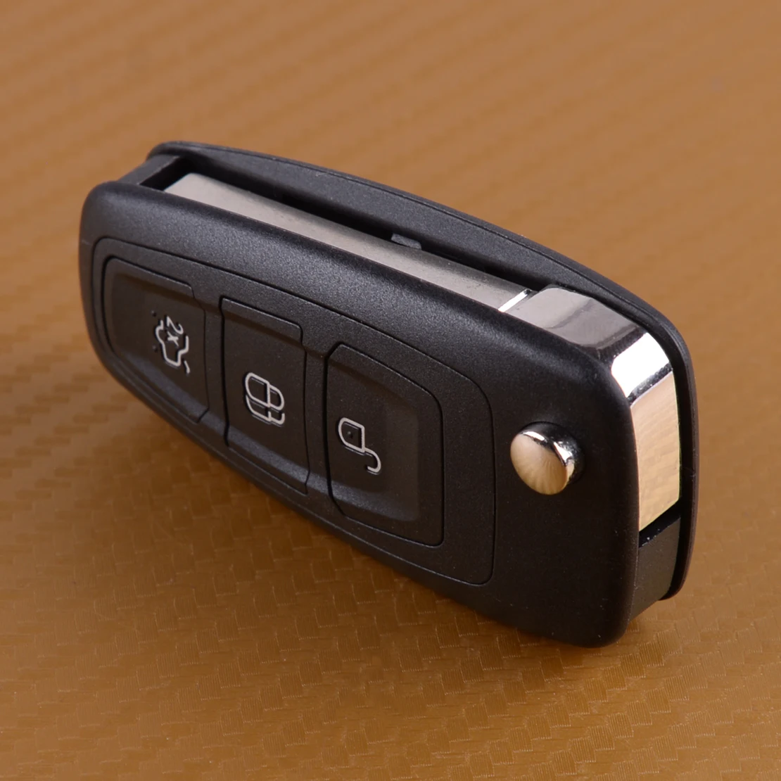 

DWCX Car 3 Buttons Flip Remote Folding Key Case Shell Fit for Ford Focus Mondeo Fiesta