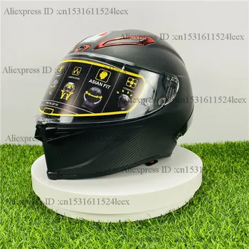 

Full Face Motorcycle Helmet Pista GP RR 70 Anniversary Gray Red Helmet Riding Motocross Racing Motobike Carbon Fiber Helmet
