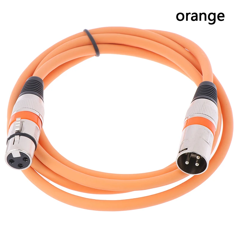 Горячая 1,8 м 3 Pin XLR штекер к женскому микрофонному удлинительному кабелю аудио удлинительные кабели шнур провод линия 6 мм для микрофона - Цвет: orange