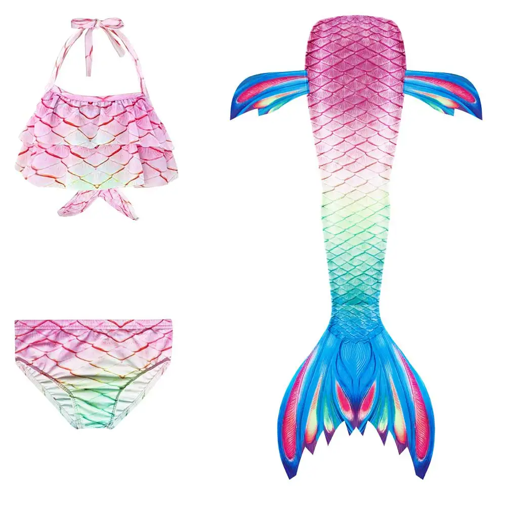 Girls-Walkable-And-Swimmable-Mermaid-Tail-Swimsuit-Cosplay-Costume-Kids-Children-Bikini-And-Sparkle-Mermaid-Swimtail(22)