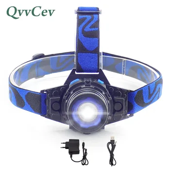

Q5 LED Head Light Torch Waterproof Headlight Built-in Lithium Battery Headlamp Rechargeable 3 Modes Flashlight For Camping