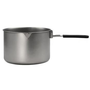 

2000ml / 2800ml Camping Titanium Pot with Foldable Handle Cooking Soup Pot Outdoor Tableware Camping Hiking Backpacking