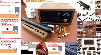 

100V-240V Leather Craft Electric Edge Crease Edging Creasing Machine Soldering Iron Replace Head Tip Tool Set M5 Screw Connector
