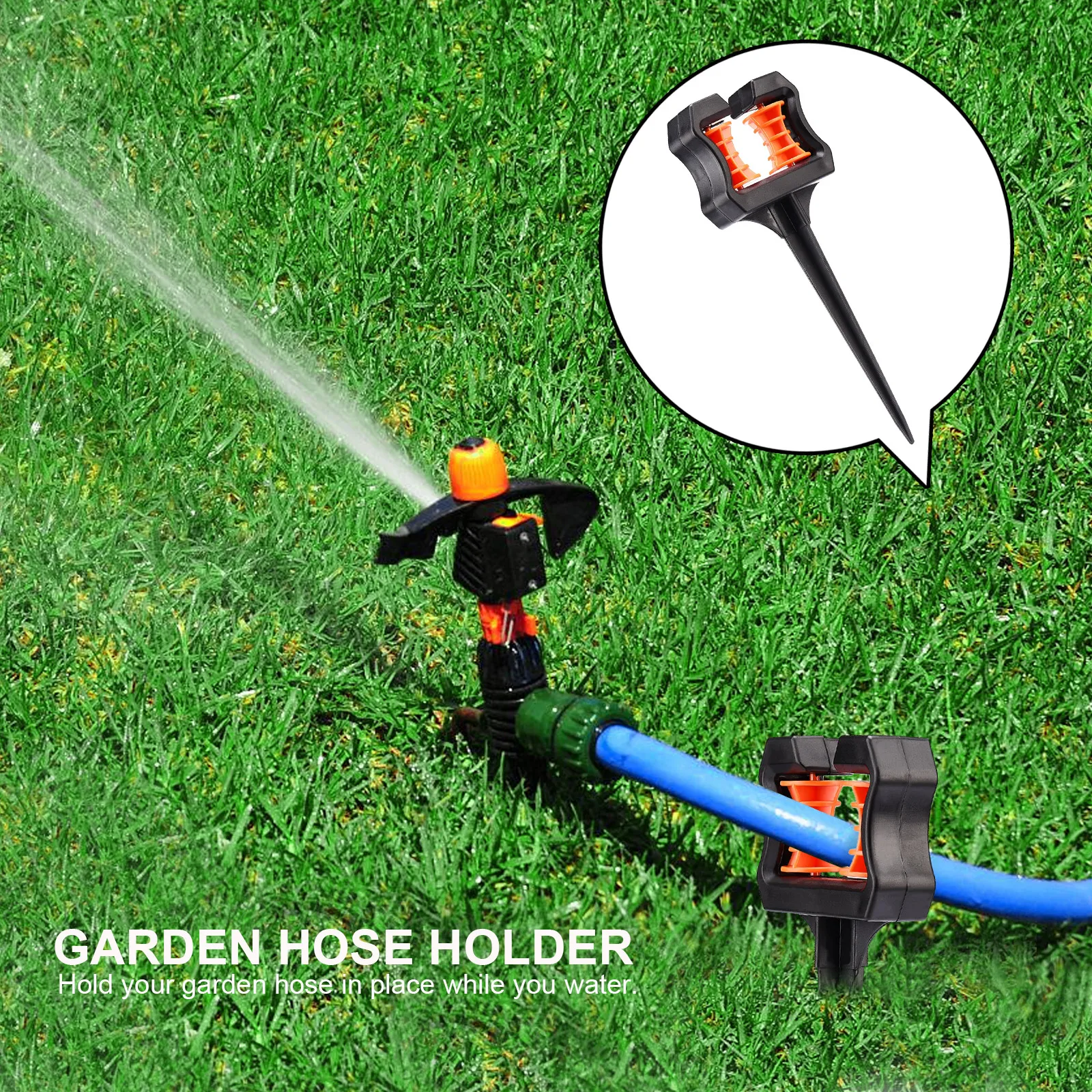Hose Guide Spike Watering Water Pipe Hose Roller Wheel Brackets Gardening High-strength Simply Garden Lawn Holder