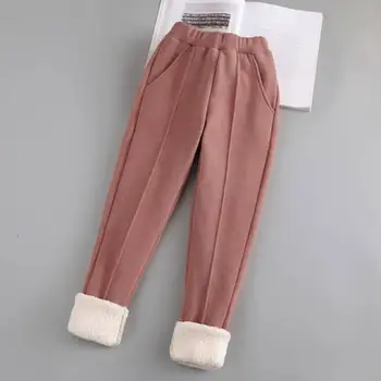 

Fashion New 2019 Girl Leggins Warm Casual Winter Trousers Solid Color For Kids Children Mid Waist Plus Thick Baby Girls Pants