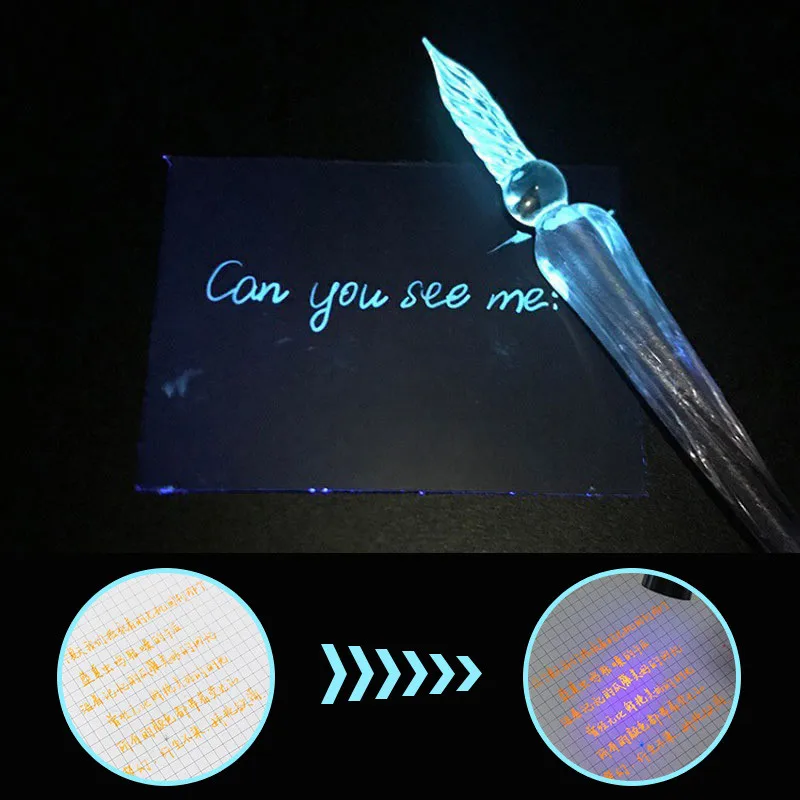 caneta de vidro cristal dip caneta conjunto