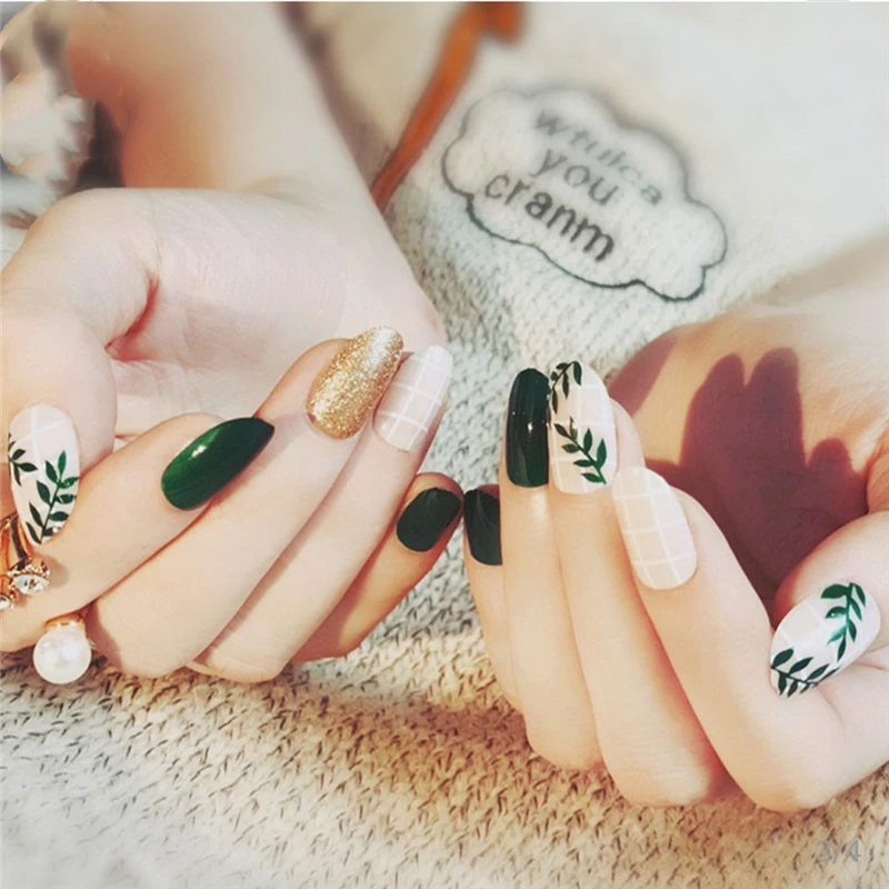 Nusx Floral Nail Sticker Leaf Pattern Nail Decal Bloosm Designs Tattoo Slider Flowers Decor Water Transfer 2