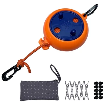 

Retractable Clothesline Outdoor Laundry Line -Portable Clothesline Set for Travel,Camping,Backyard,Hotel,Outdoor/Indoor