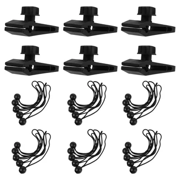 

30Pcs Tarp Clips Heavy Duty Lock Grip Thumb Screw Tent Clamp with Bungee Cords