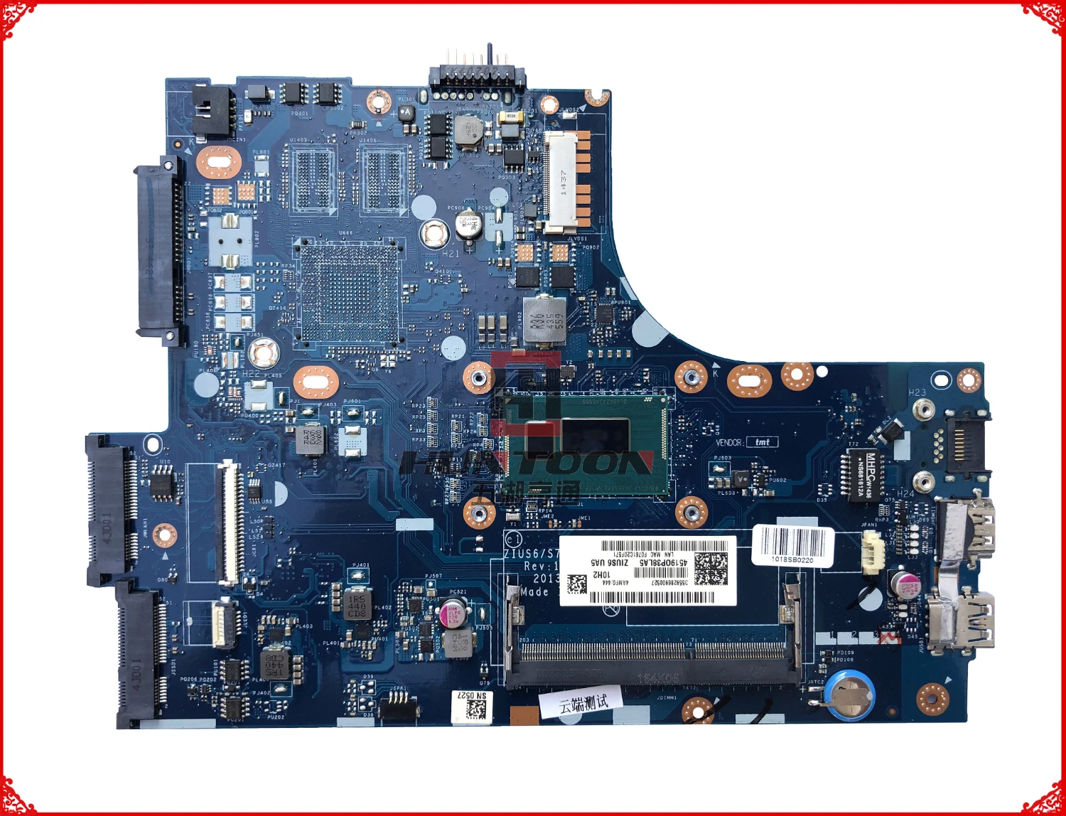 Горячая Распродажа продукта ZIUS6/S7 LA-A321P для lenovo Ideapad S310 материнская плата для ноутбука SR1EF I5-4210U DDR3L полностью протестирована