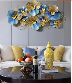 

European Wrought Iron Flower Wall Sticker Decoration Home Livingroom Background Wall Mural Pendant Office Wall Hanging Crafts