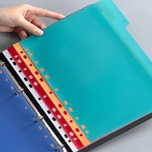 

A4 Plastic Binder Index Dividers Classification Paging Separation Color Paper Print Number 21 Pages File Folder Accessories