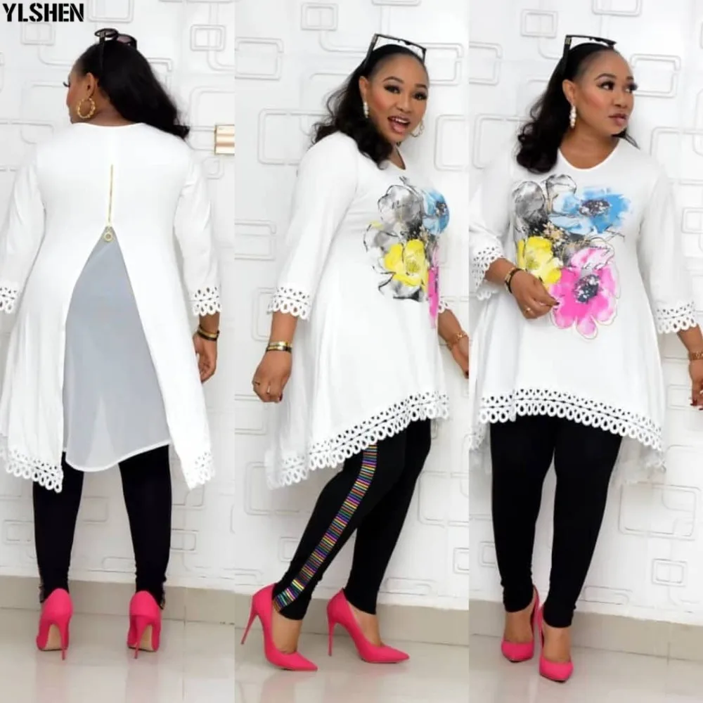 African Dresses for Women 2 Piece Set Dashiki Print Hot Drilling African Clothes Bazin Broder Riche Fashion Robe Africaine Femme 06