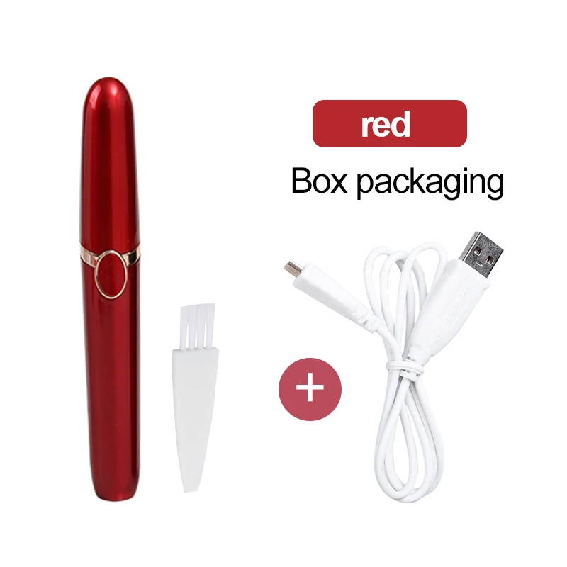USB model Мини электрический триммер для бровей, для удаления волос на лице, Портативный Женский депилятор, безболезненный эпилятор для бровей, мини бритва, бритвы - Цвет: USB model