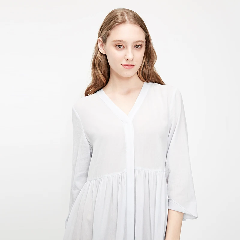 Vero Moda женское платье из хлопка с 3/4 рукавами, многослойное домашнее платье | 3192R1502