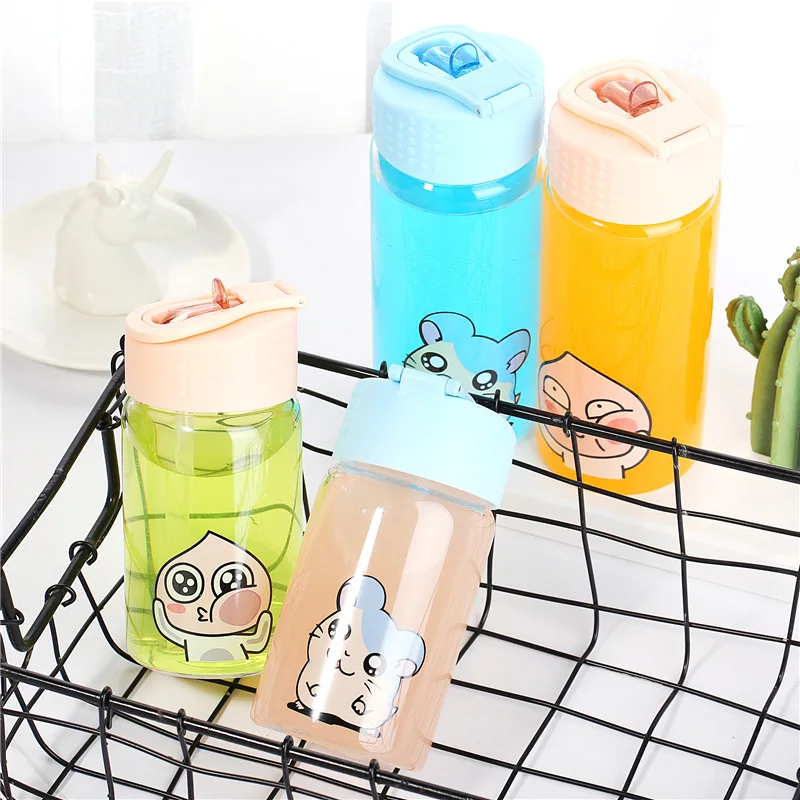 Glass student creative cover hydro flask bottle water cup with straw Thermal Insulation Brief Hiking glass water bottle