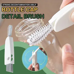 Multipurpose Bottle Cleaner Cup Cover Groove Gap Cleaning Brush 3 In 1 Bottle Cap Detail Brush Kitchen Washing Tool Clean Brush
