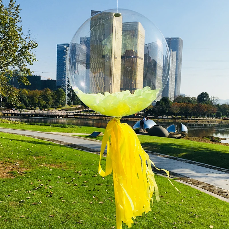 yellow Рождественские, новогодние украшения, прозрачные воздушные шары для свадьбы, дня рождения, вечерние шары - Цвет: yellow
