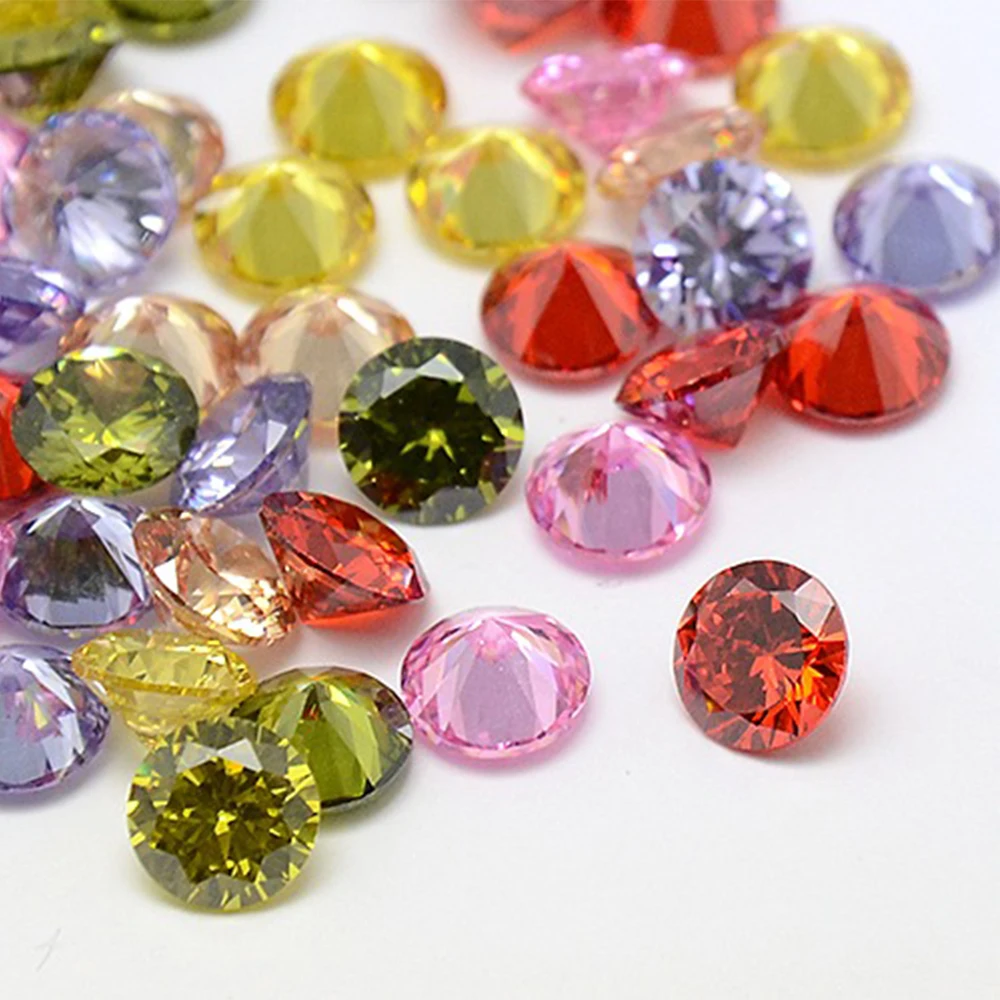 

1000pcs 2.5mm/3mm/4mm Mixed Color Mixed Color and Transparent Cubic Zirconia Stone Beads Grade A Beads For Jewelry Making