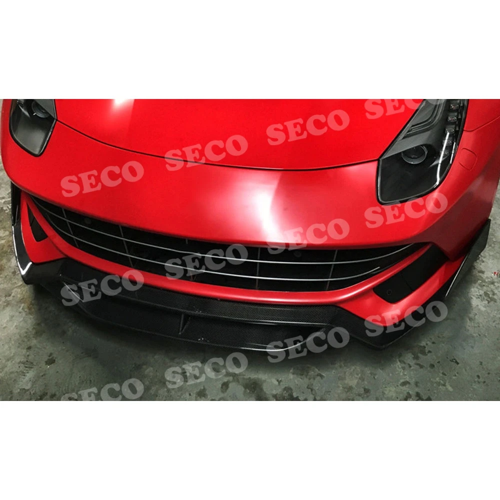 Карбоновый передний спойлер D Стиль чехол для Ferrari F12 Berlinetta 2013 FRP бампер протектор автомобильный Стайлинг