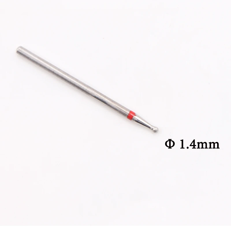1.4mm Сверло для ногтей алмазный Электрический фреза для Электрический маникюр ногтей дрель фрезы для фрезерного станка маникюр - Цвет: 1.4mm
