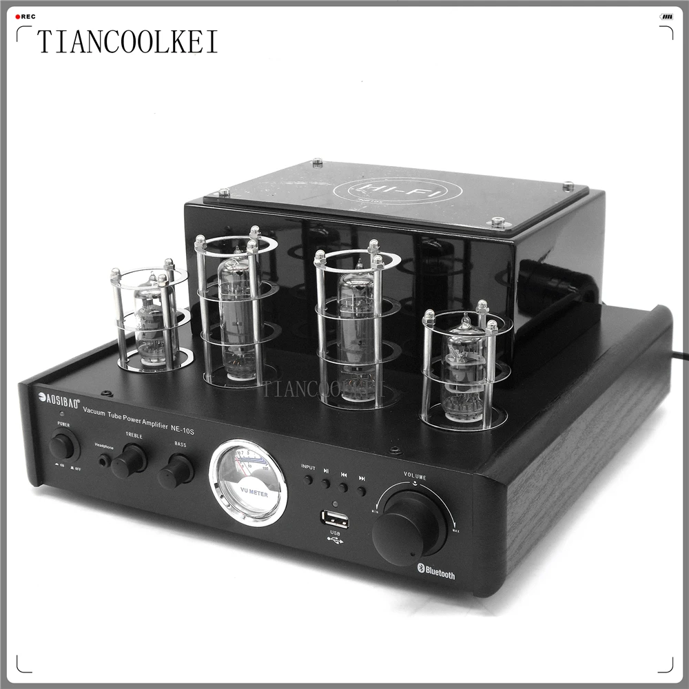Модернизированный черный MS-10D MKII Hifi 2,0 ламповый усилитель USB/Bluetooth 4,0 усилитель 100 Вт стерео аудио усилитель