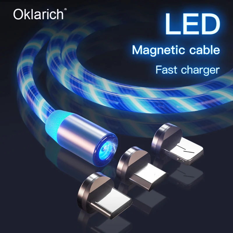 

Magnetic Cable LED Magnetic Micro USB Cable Fast Charging Type C Cable For iPhone 11 Samsung S20 Huawei Phone Charger Wire Cord